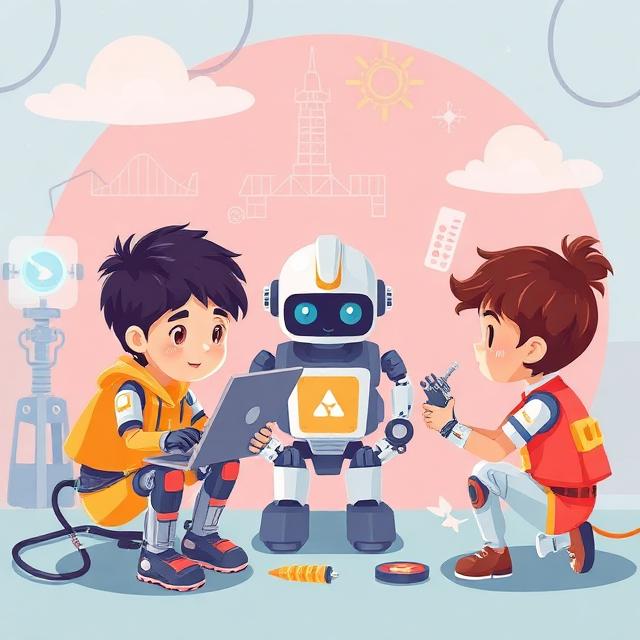 Kids learning AI